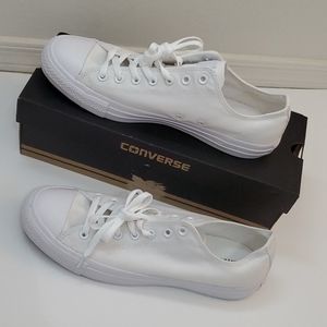 Men's White Monochrome Low Top Converse